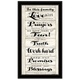 In This Family 2 Black Framed Print Wall Art