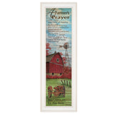 Farmers Prayer 1 White Framed Print Wall Art