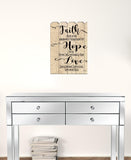 Faith Hope Love Unframed Print Wall Art