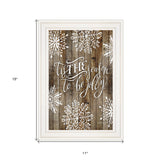 Tis The Season Snowflakes 1 White Framed Print Wall Art