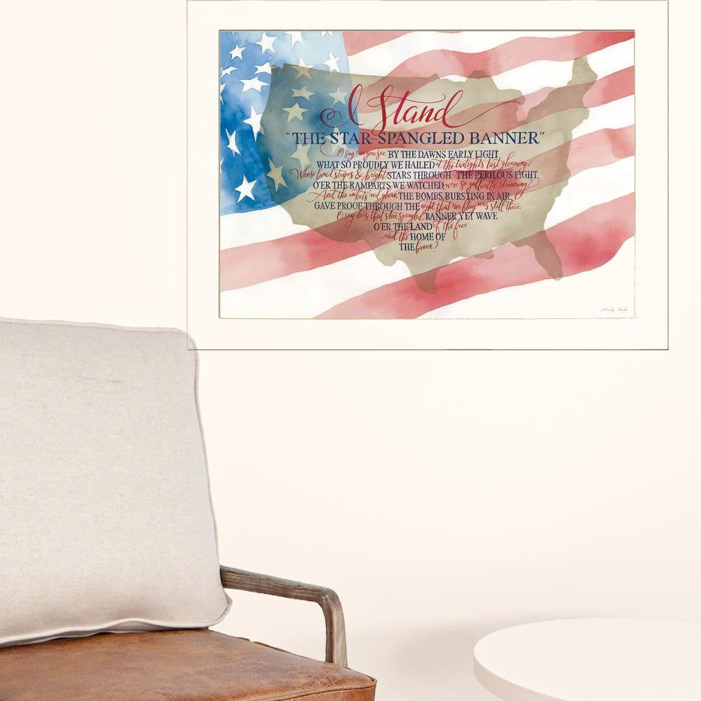 I Stand 2 White Framed Print Wall Art