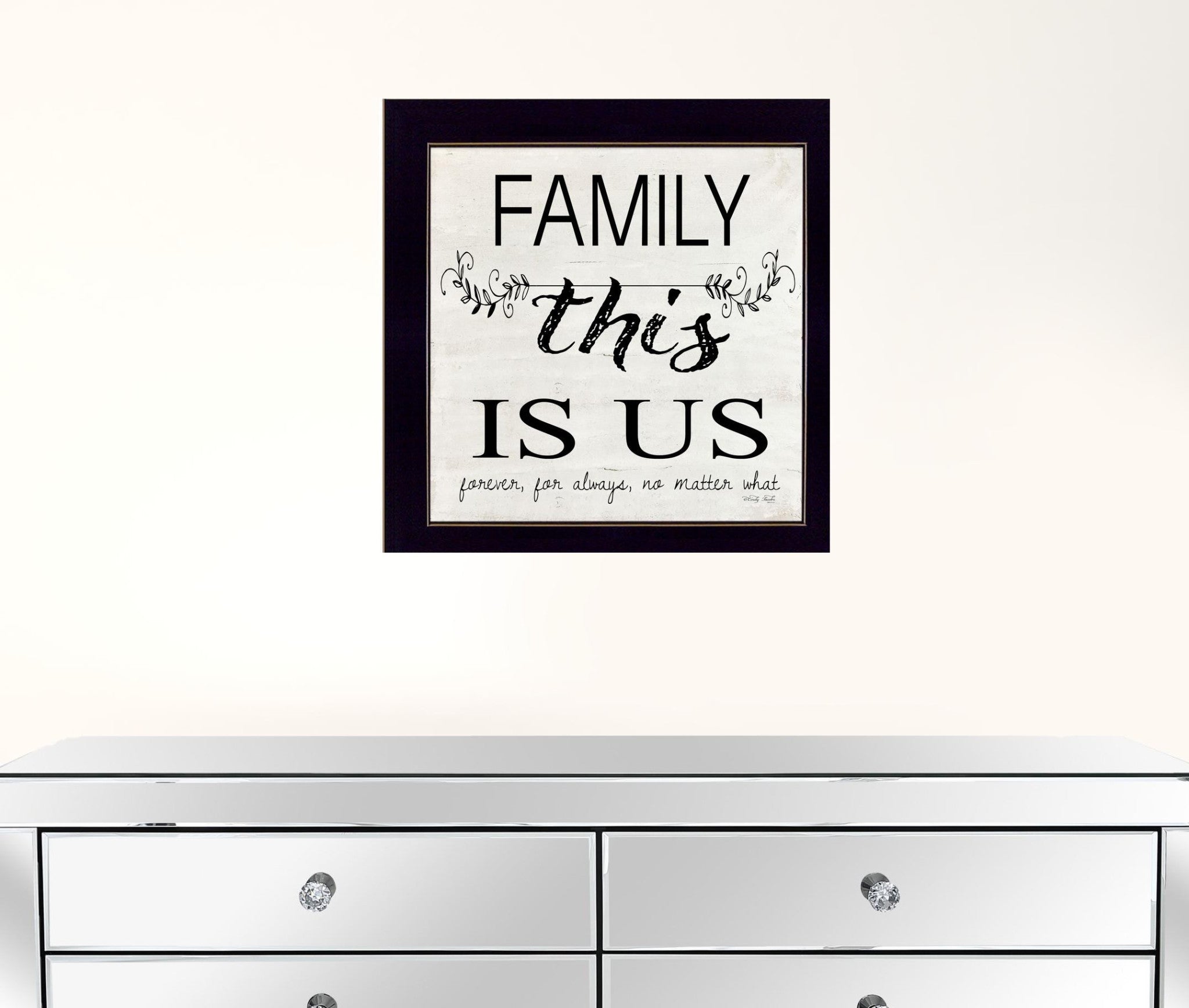 Family This Is Us Forever Black Framed Print Wall Art