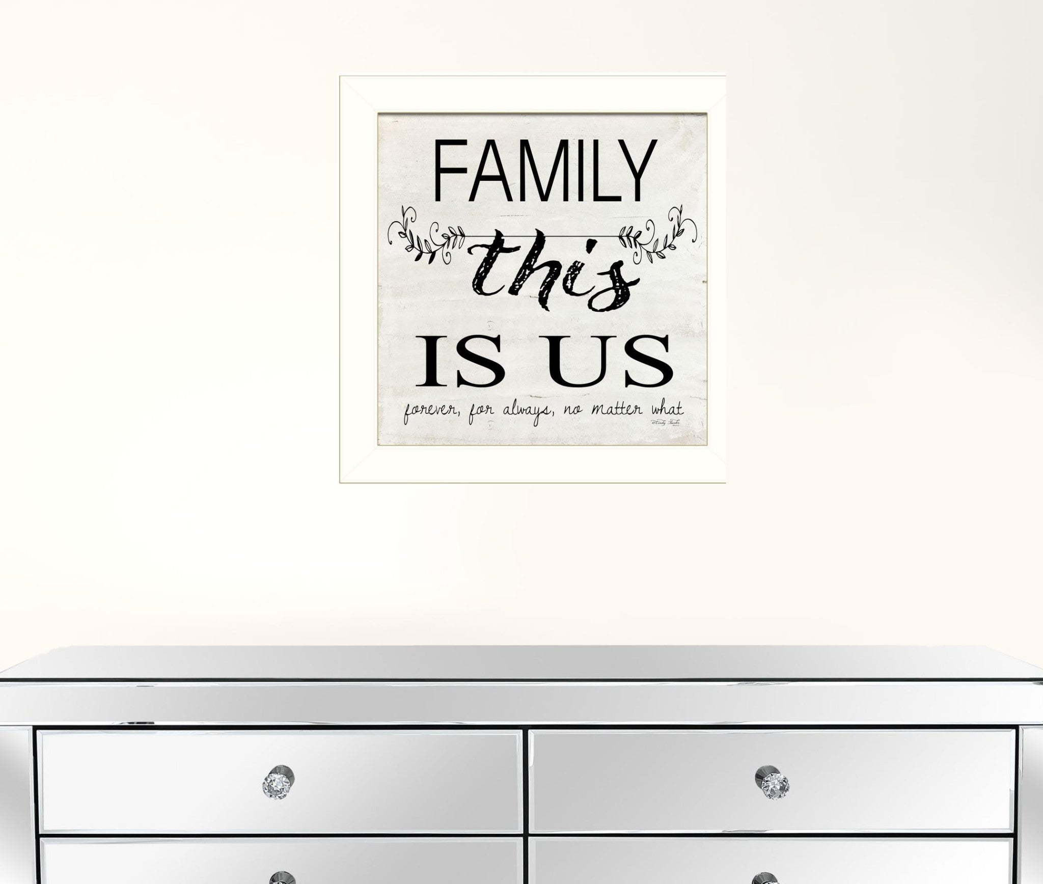 Family This Is Us Forever White Framed Print Wall Art