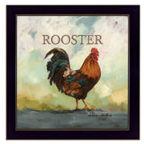 Raleigh The Rooster Black Framed Print Wall Art