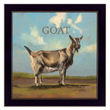 Gracey The Goat Black Framed Print Wall Art