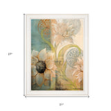 Meandering Flowers I 1 White Framed Print Wall Art