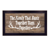 The Family That Hunts Black Framed Print Wall Art