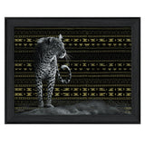 Patterned Leopard Black Framed Print Wall Art