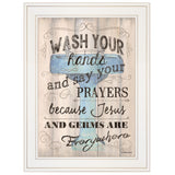 Bathroom Humor 1 White Framed Print Wall Art