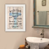 Bathroom Humor 1 White Framed Print Wall Art