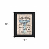 Bathroom Humor 2 Black Framed Print Wall Art