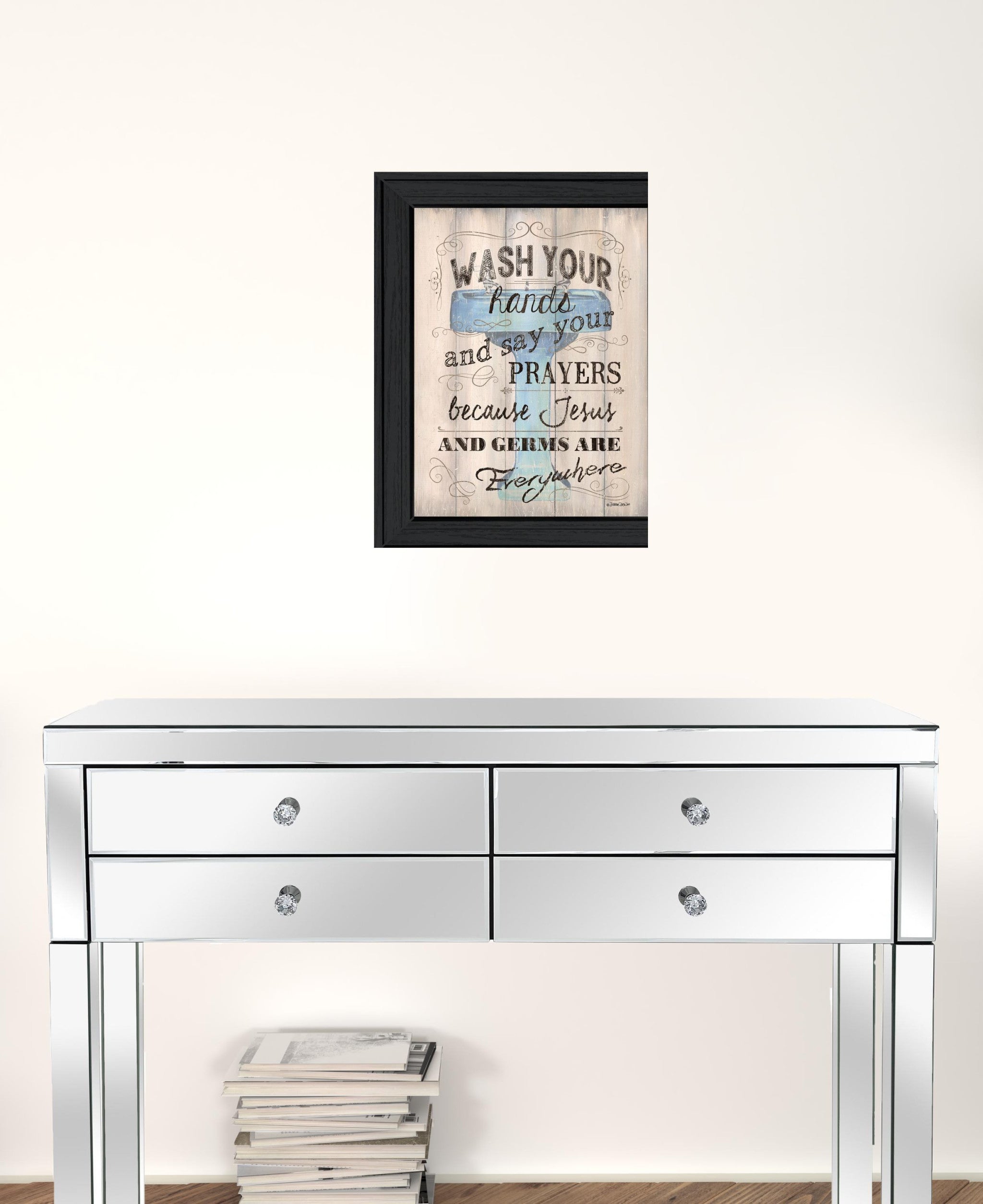 Bathroom Humor 2 Black Framed Print Wall Art