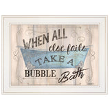 Bathroom Humor 3 White Framed Print Wall Art