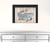 Bathroom Humor 4 Black Framed Print Wall Art