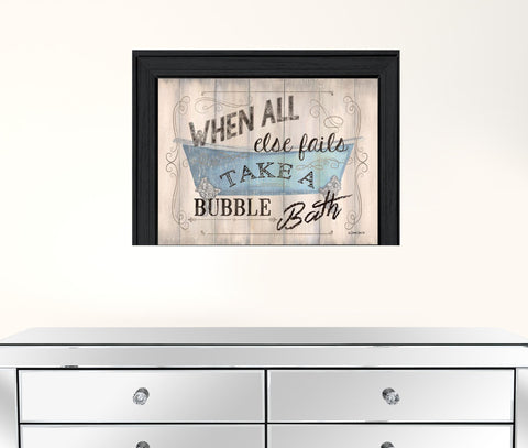 Bathroom Humor 4 Black Framed Print Wall Art