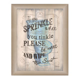 If You Sprinkle Brown Framed Print Bathroom Wall Art