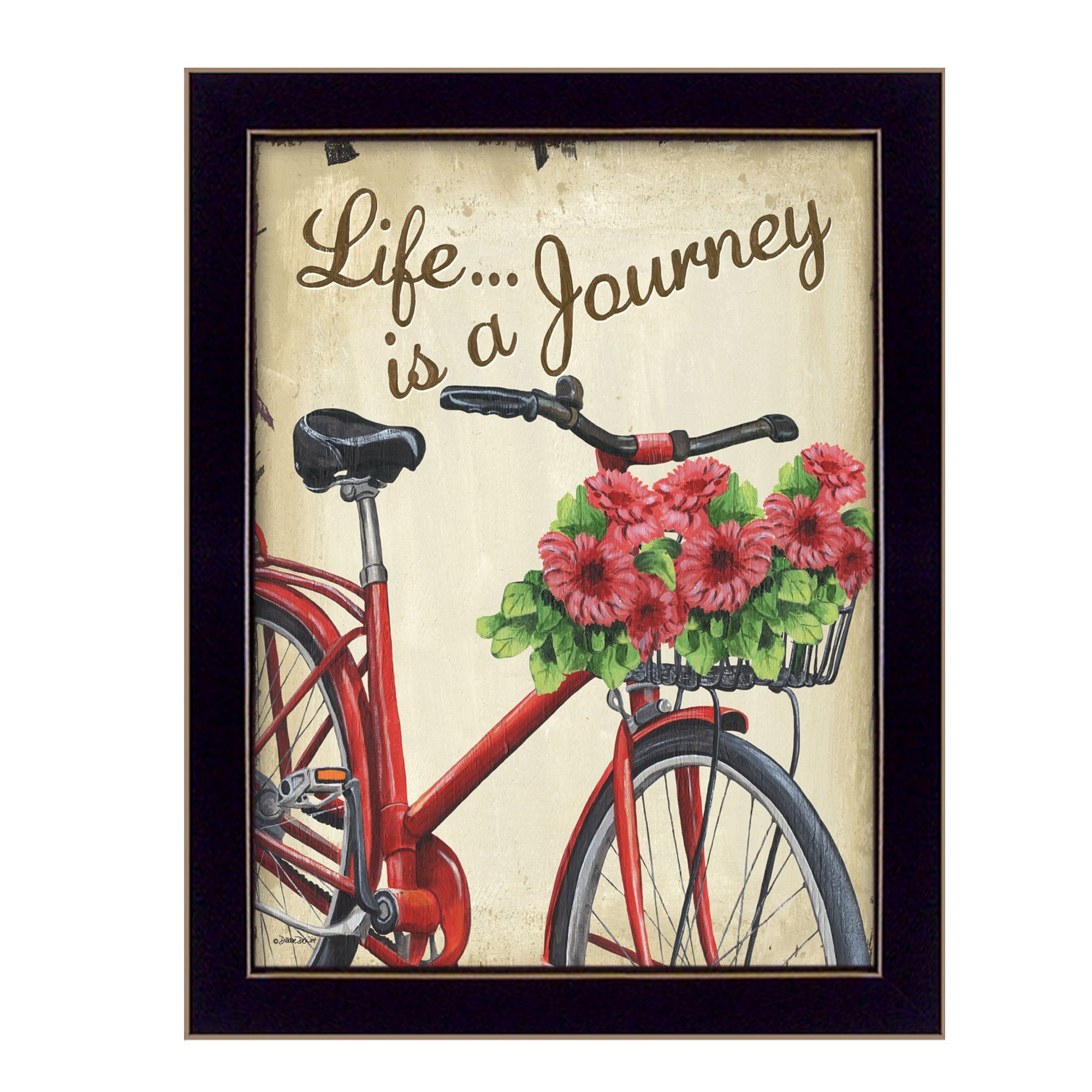 Life is a Journey 1 Black Framed Print Wall Art
