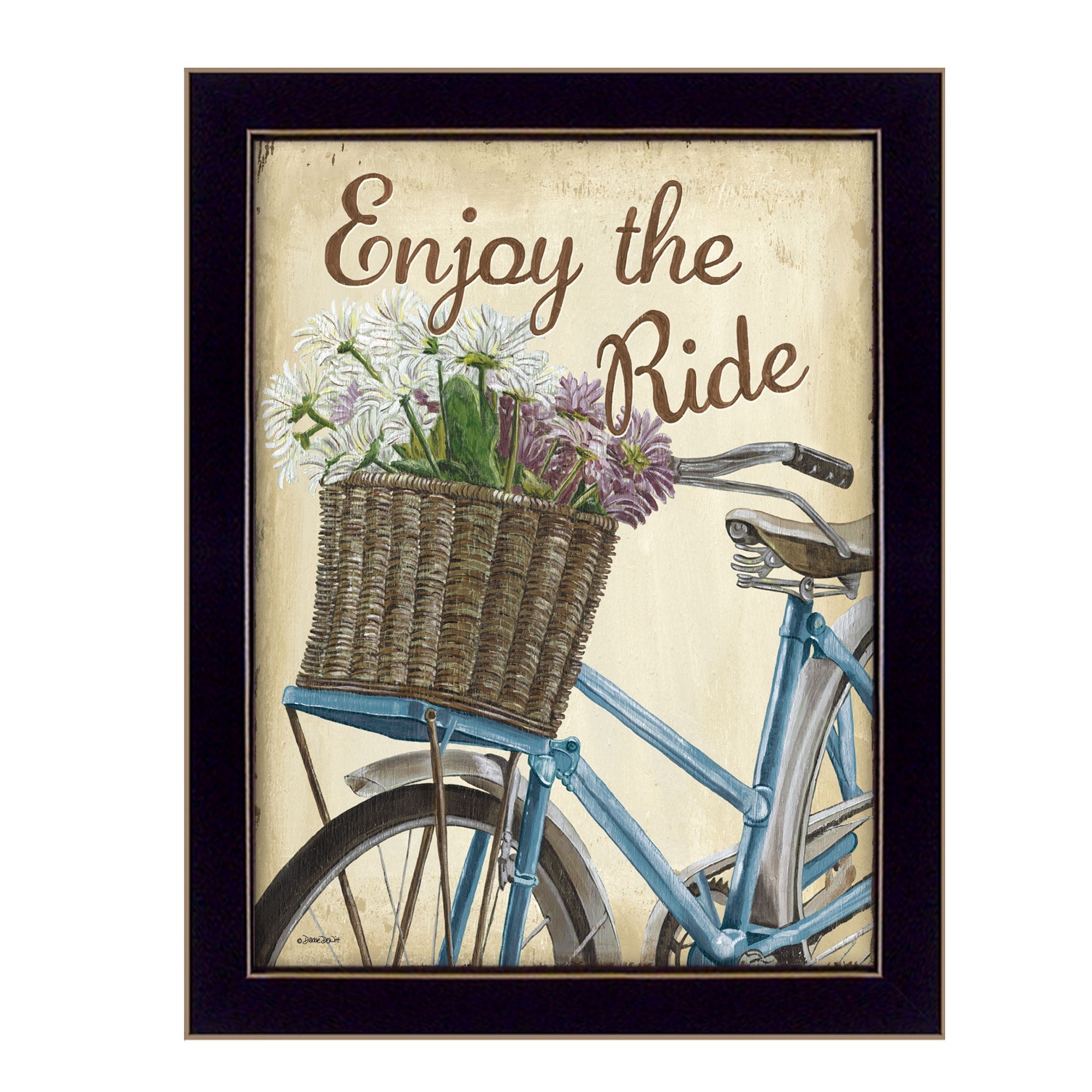 Enjoy The Ride Black Framed Print Wall Art