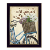 Enjoy The Ride Black Framed Print Wall Art