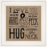 Hugs Around The Neck 1 White Framed Print Wall Art