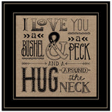 Hugs Around The Neck 2 Black Framed Print Wall Art