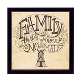 Family Always And Forever Black Framed Print Wall Art