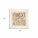 Each Other 2 White Framed Print Wall Art