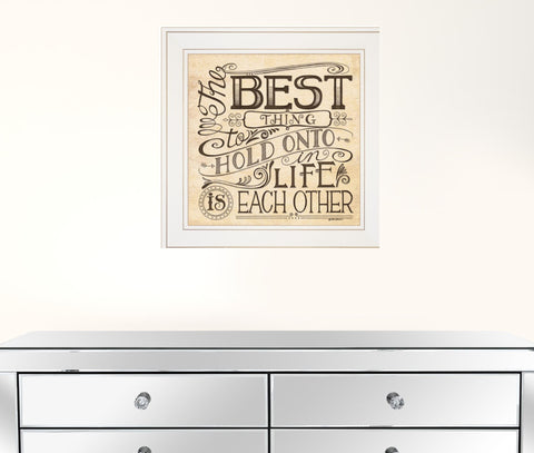 Each Other 2 White Framed Print Wall Art