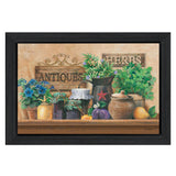 Antiques And Herbs 3 Black Framed Print Wall Art