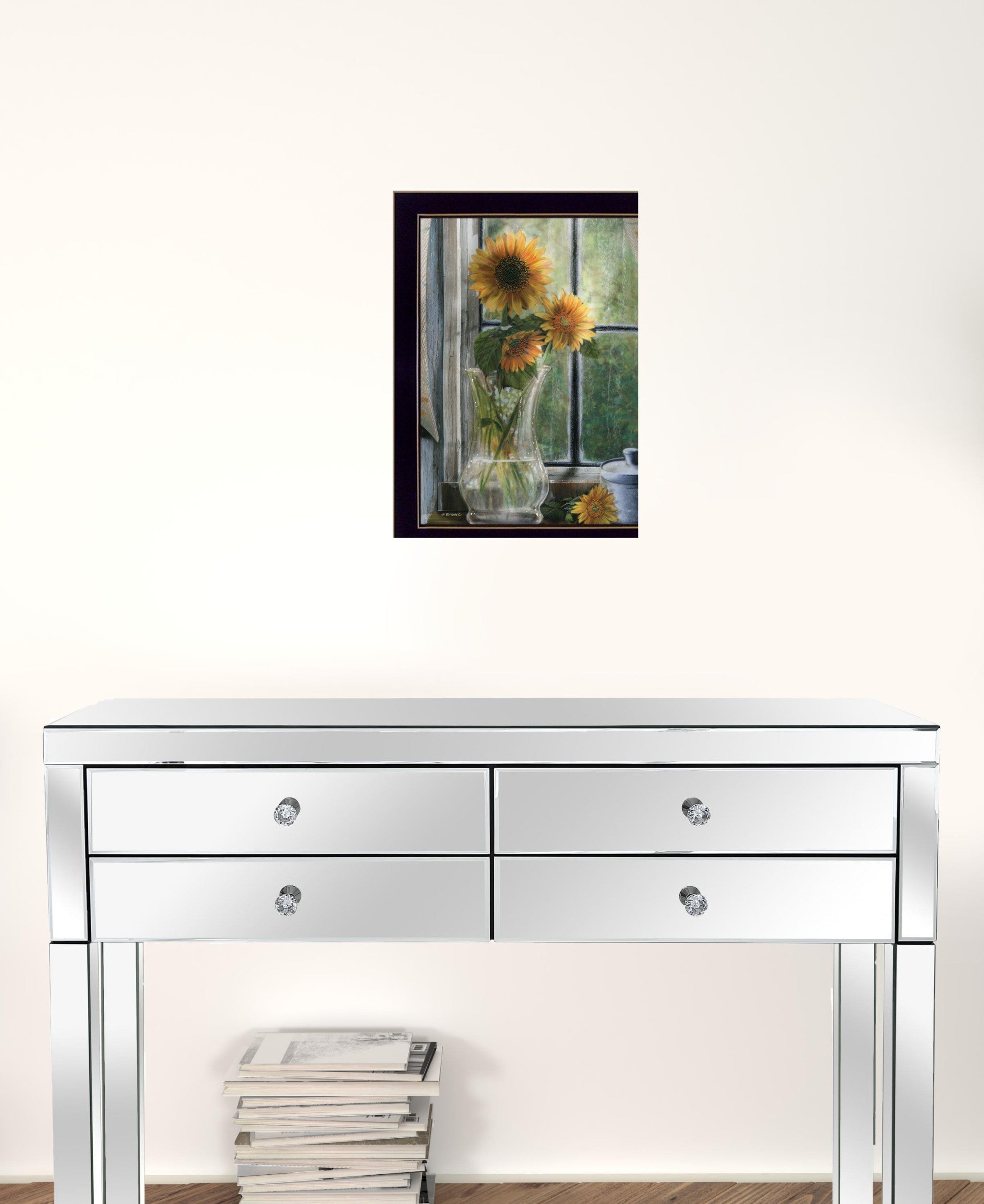 Morning Flower 1 Black Framed Print Wall Art