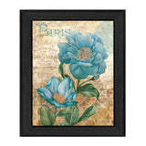 Paris Blue II Black Framed Print Wall Art