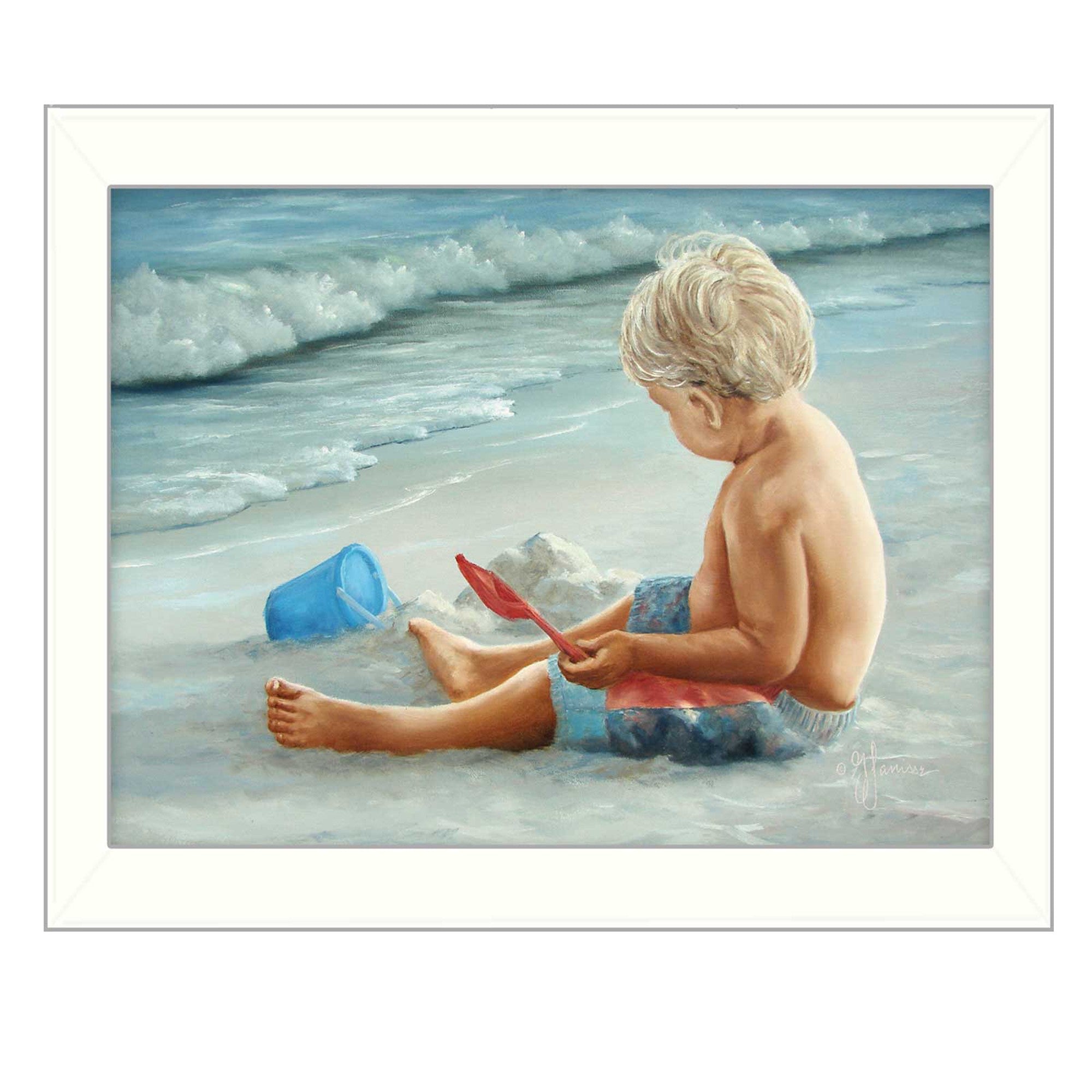 In The Sand White Framed Print Wall Art