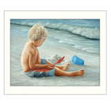 In The Sand White Framed Print Wall Art