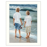 Going Fishing White Framed Print Wall Art