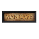 Man Cave 2 Black Framed Print Wall Art