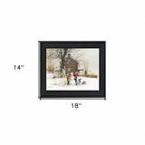 The Joy Of Snow 1 Black Framed Print Wall Art