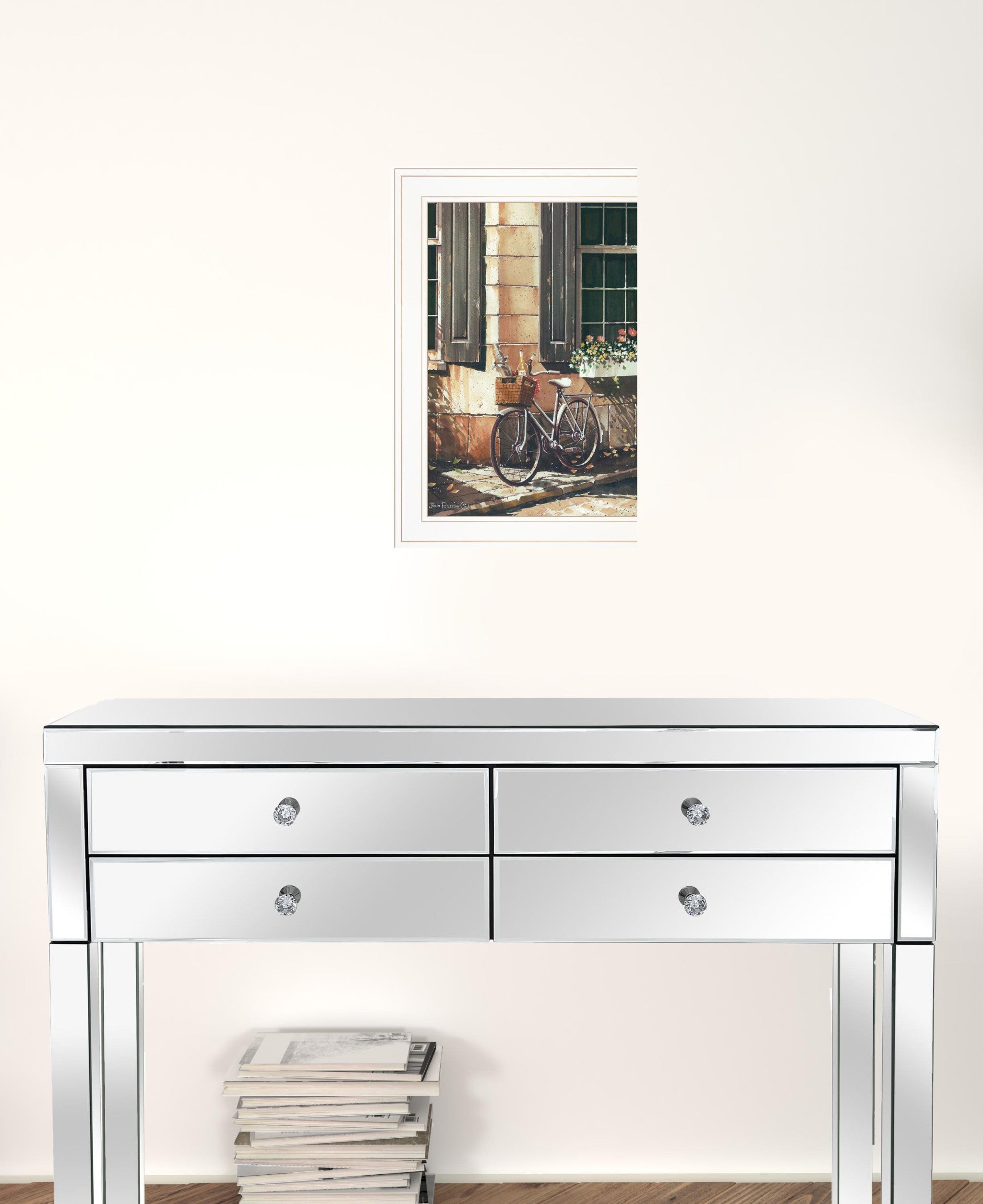 Picnic Getaway 1 White Framed Print Wall Art