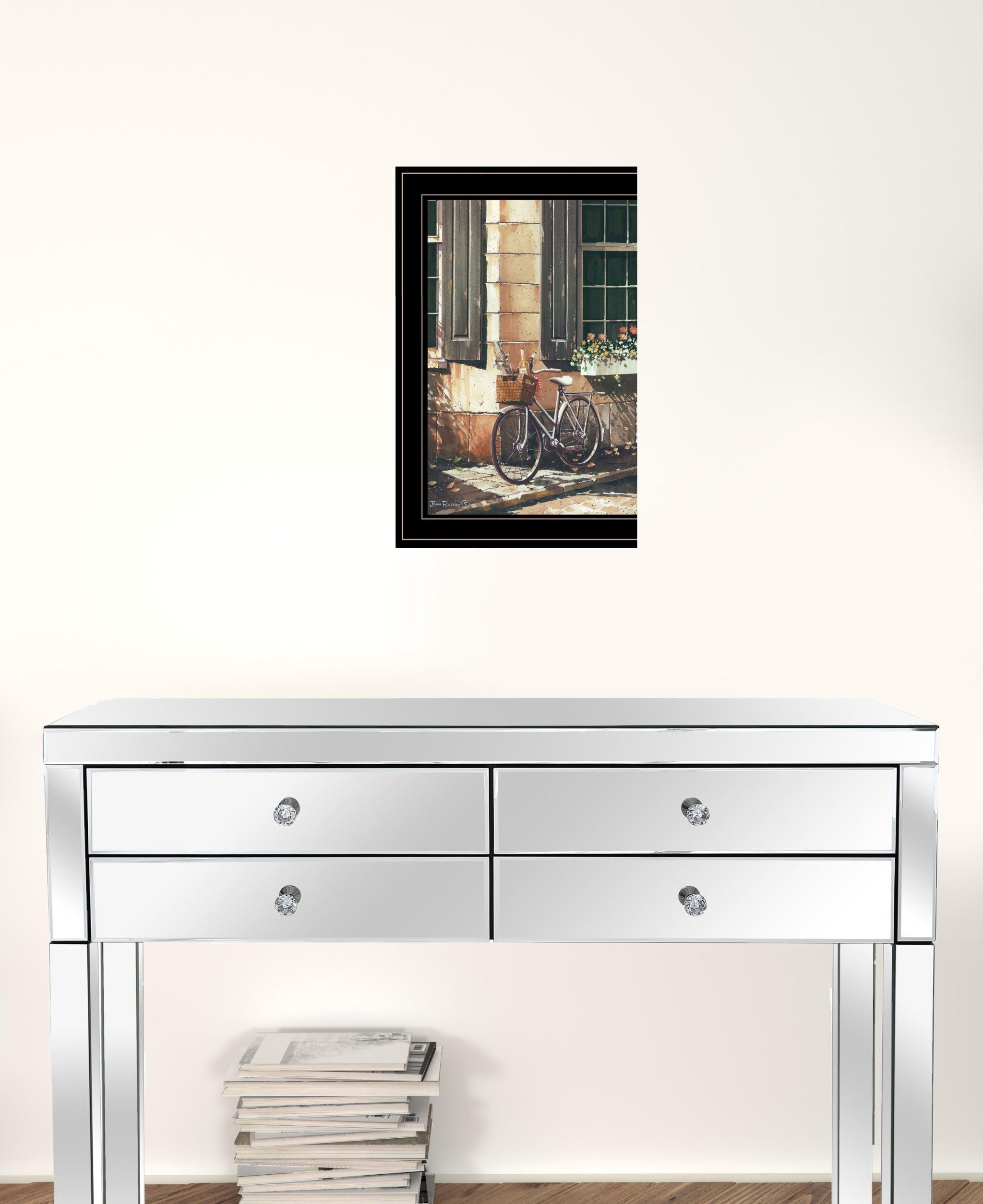 Picnic Getaway 2 Black Framed Print Wall Art