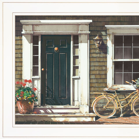 Parked Out Front 1 White Framed Print Wall Art