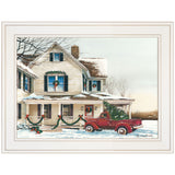 Preparing For Christmas 1 White Framed Print Wall Art