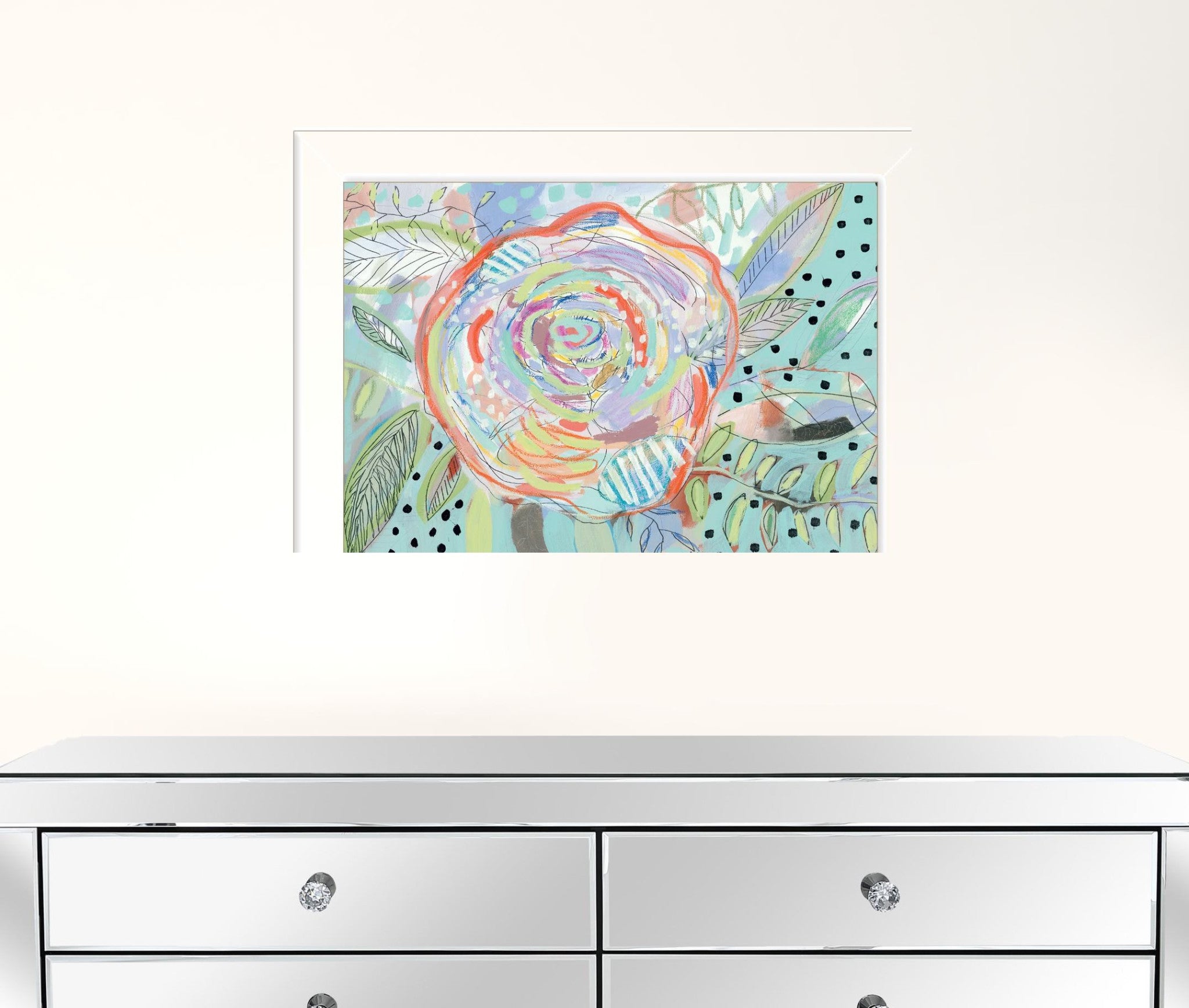 Bloom For Yourself 3 White Framed Print Wall Art