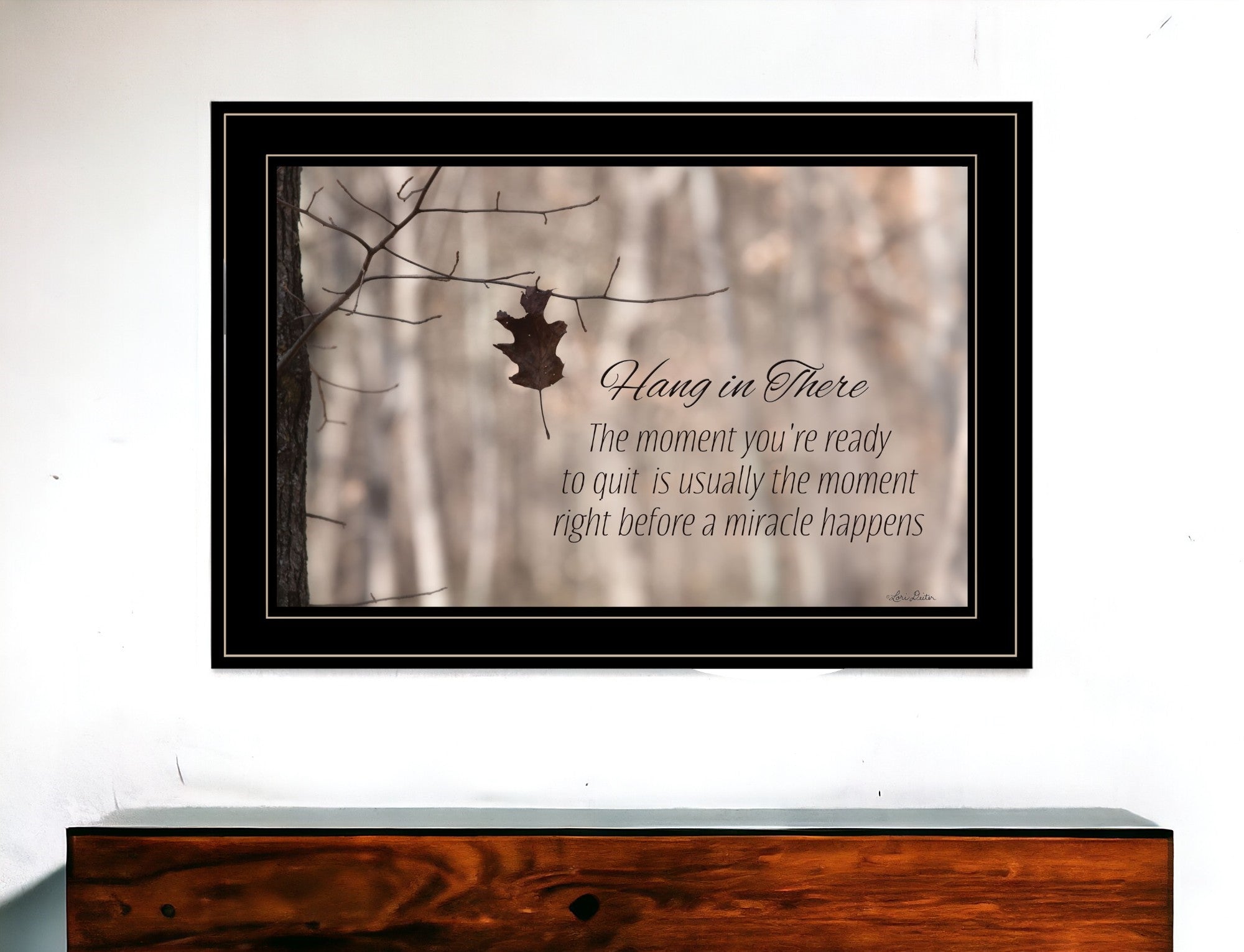 Hang in There 2 Black Framed Print Wall Art