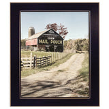 Mail Pouch Barn 2 Black Framed Print Wall Art