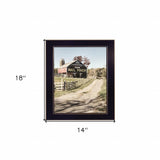 Mail Pouch Barn 2 Black Framed Print Wall Art