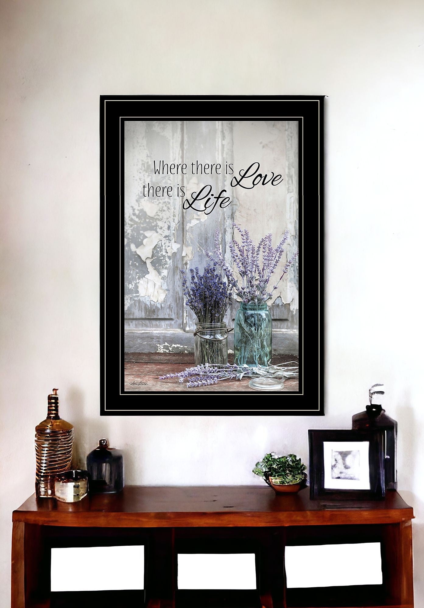 Where There is Love 3 Black Framed Print Wall Art
