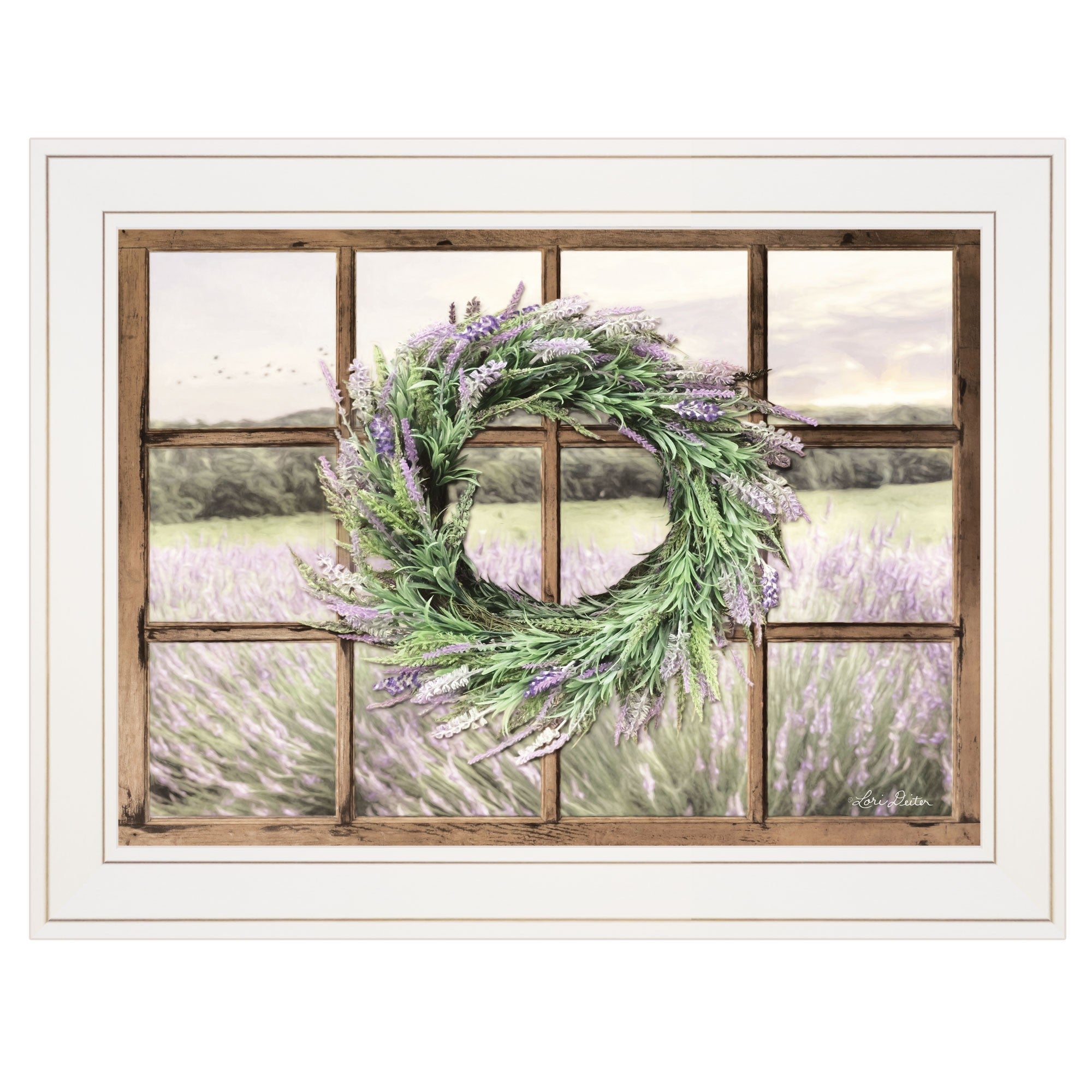 Country Gazing 3 White Framed Print Wall Art