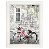 Life Is A Journey Enjoy White Framed Print Wall Art