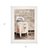 Laundry Room 1 White Framed Print Wall Art