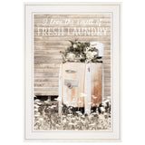 Fresh Laundry 1 White Framed Print Wall Art