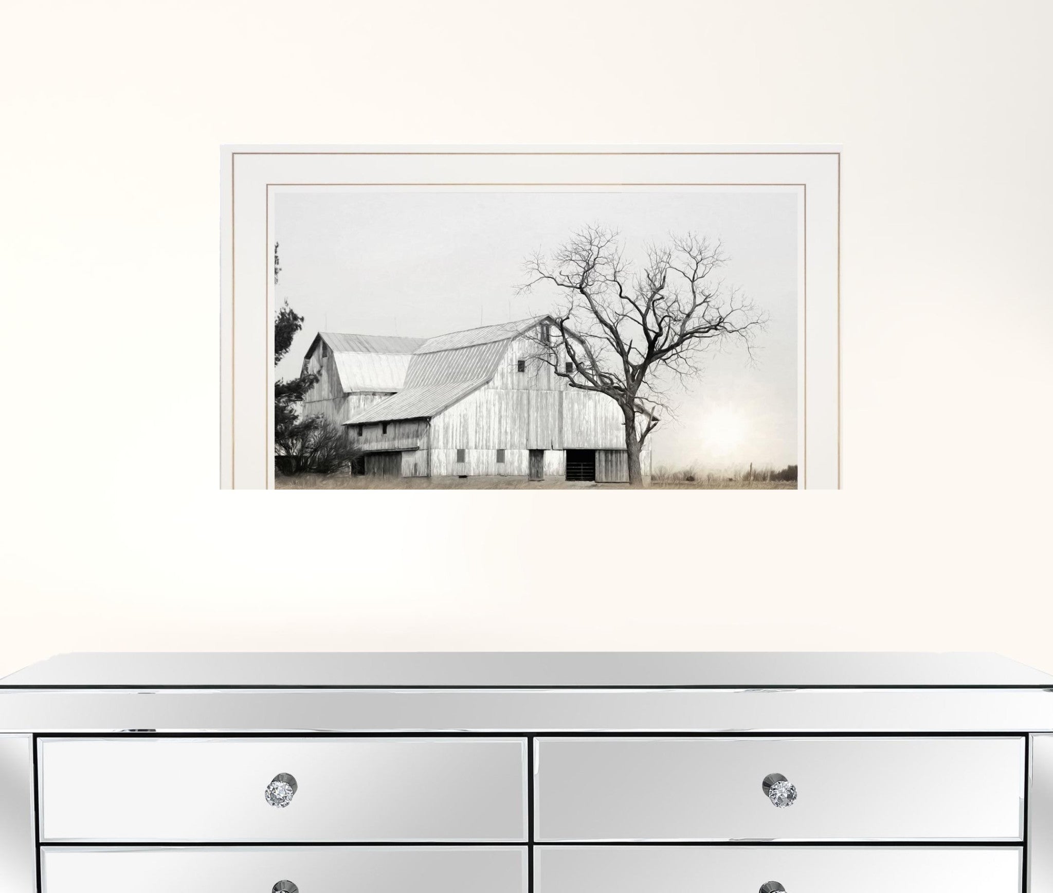 Ohio Fields I 1 White Framed Print Wall Art